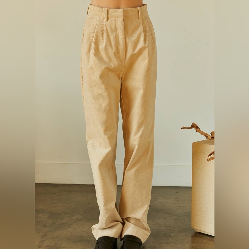 Pierre Corduroy Trouser by Crescent in Tan